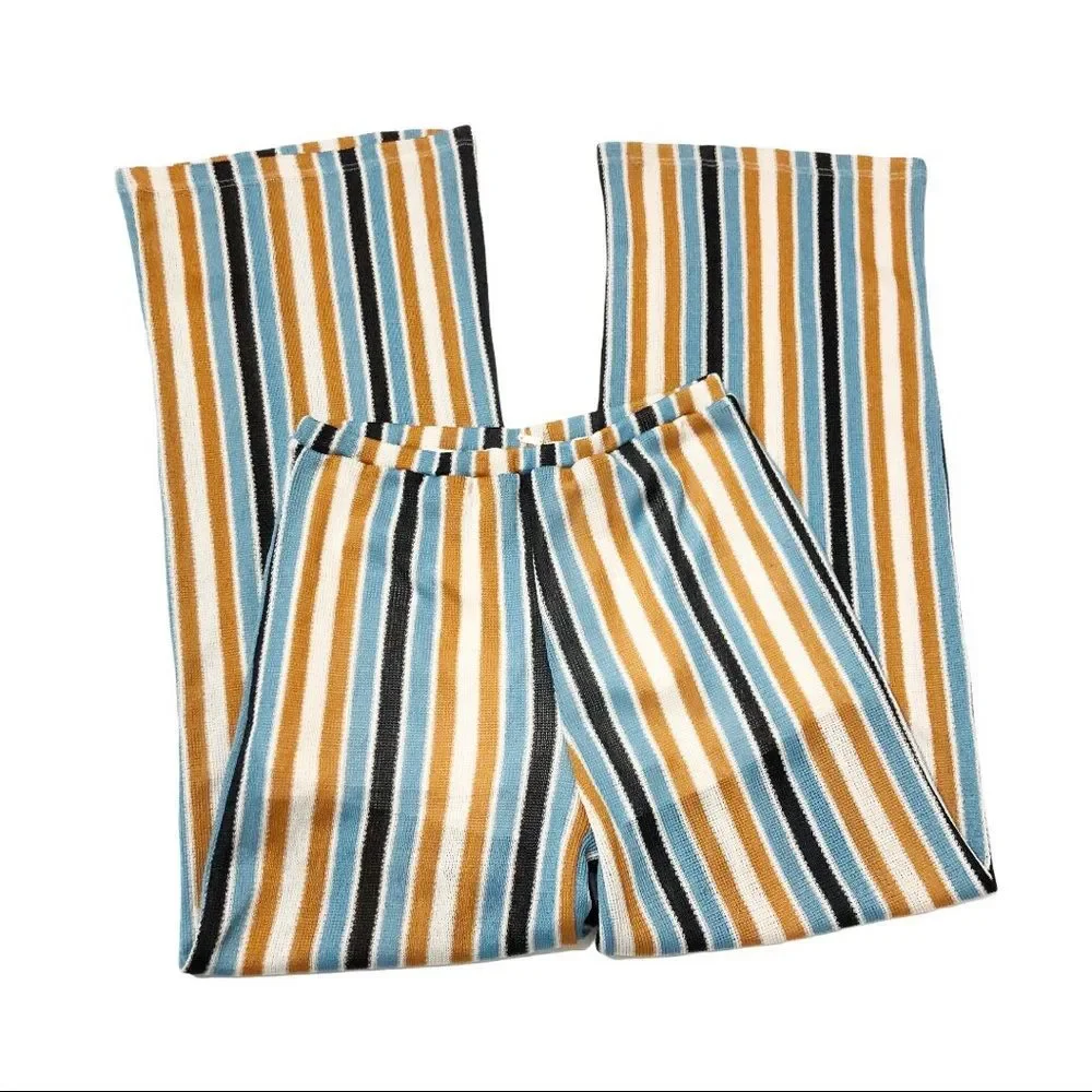Free People Bridget Stripe Knit Flare Pants Size S - Picture 3 of 7